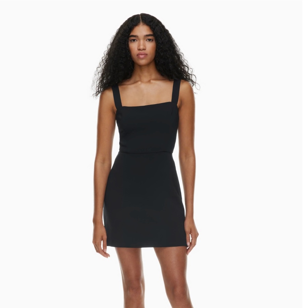 Aritzia Aperature Tie-Back Dress (Black)